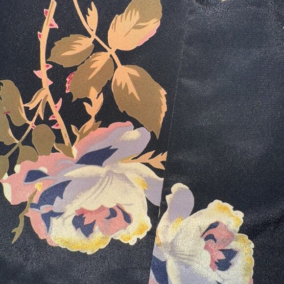 Vintage 90s Floral Mini Skirt XS Dark romantic Grunge Whimisgoth Indie Boho - Picture 2 of 11